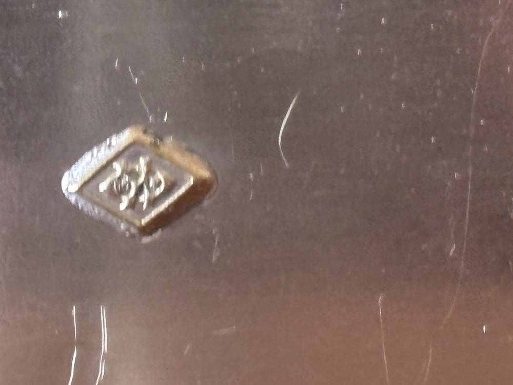 Vintage Silver Plate Repousse Letter/Napkin Holder With Floral Design