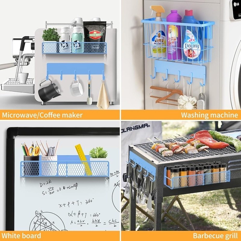 Magnetic Spice Rack Organizer 2 Pack Strong Magnet Storage Solution Kitchen New