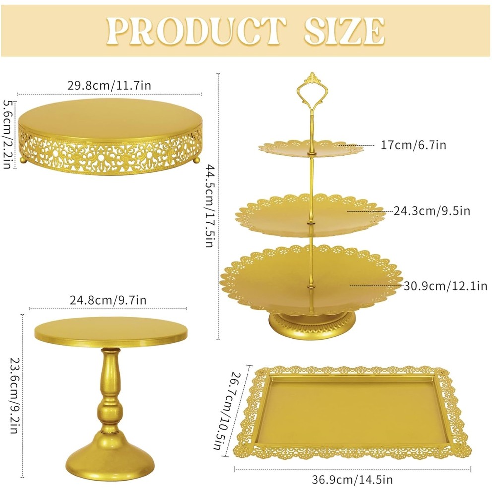 Versatile Party Display Stands - 8 Pcs