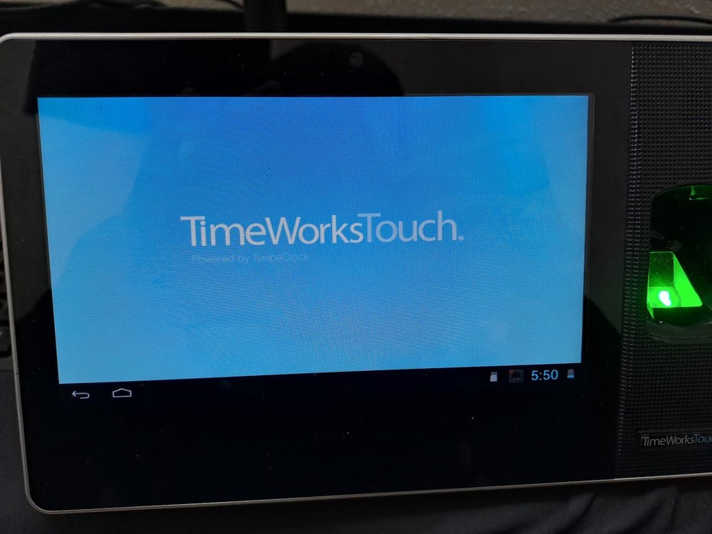 TimeWorks Touch Clock Biometric Fingerprint Android Timeclock