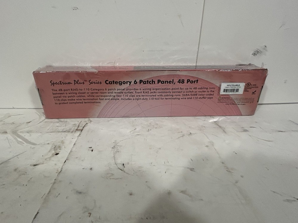 48 port category 6 patch panel Spectrum Plus Series