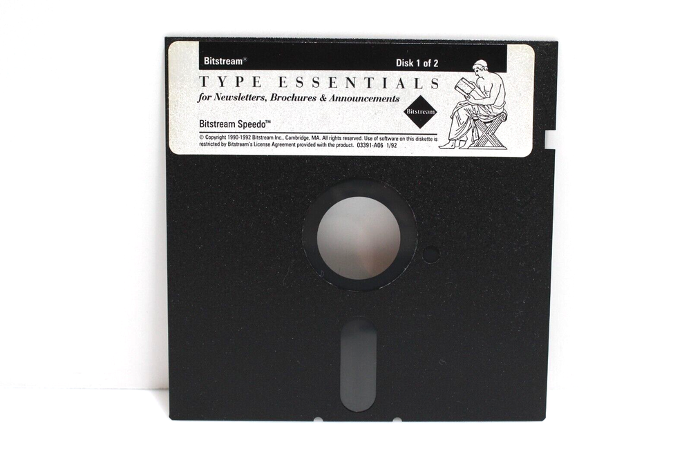 Type Essentials - Bitstream, 1992 - Floppy Disks (5 1/4")