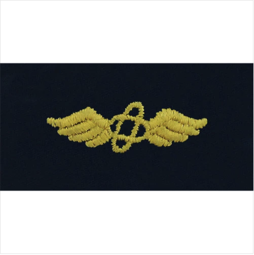 GENUINE U.S. NAVY EMBROIDERED COLLAR DEVICE: AVIATION ELECTRONICS - COVERALL
