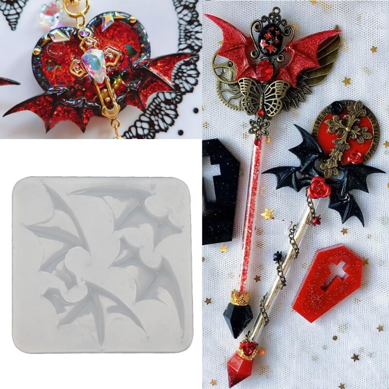 DIY Evil Wing Shape Epoxy Silicone Mold Evil Wing Shape Mold for Child Handmade