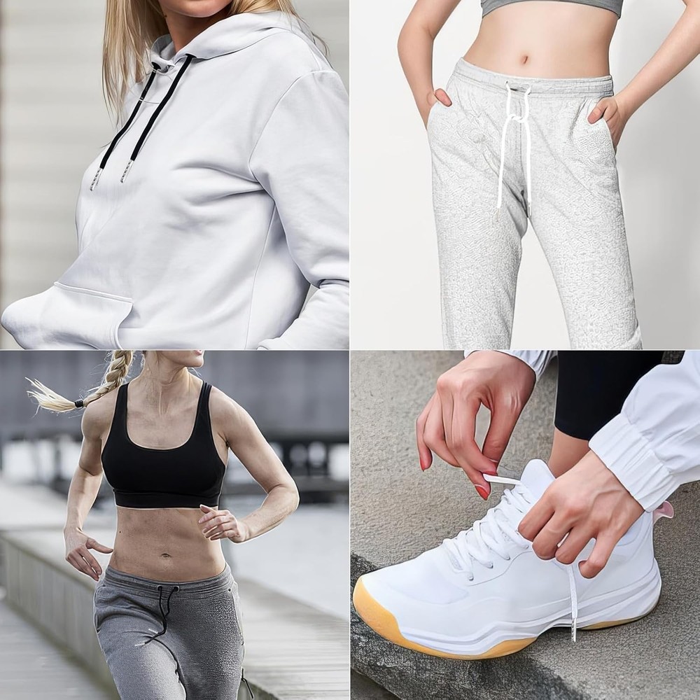 12 Pcs Drawstring for Sweatpants, 60 Inch Hoodie String Replacement, Drawstri...