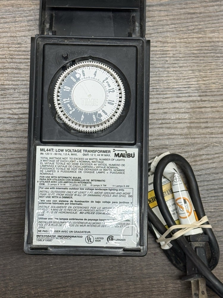 Malibu Intermatic ML88T Low Voltage Landscape Lighting Transformer Timer