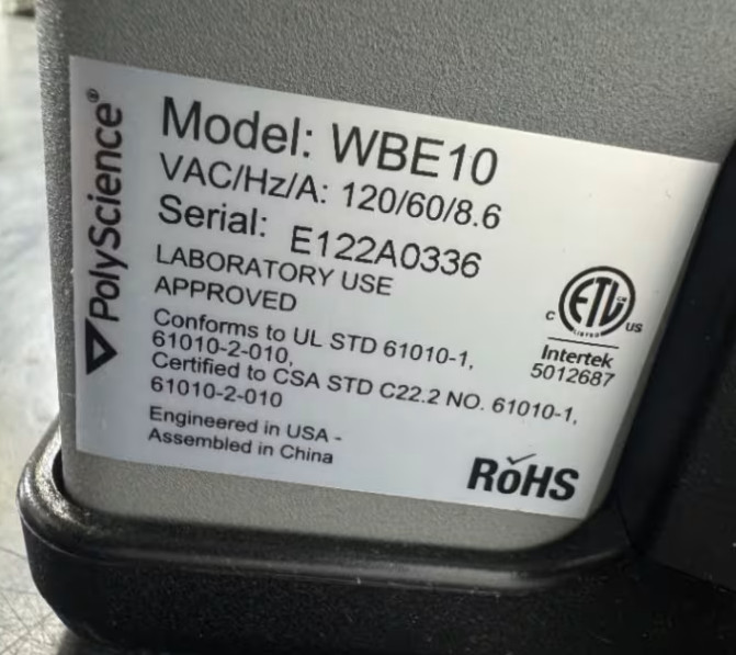 VWR Polyscience General Purpose Water Bath WBE10