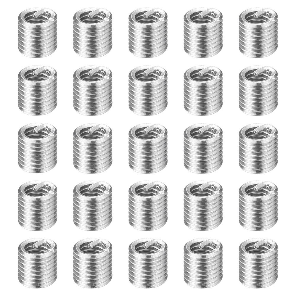 25pcs Wire Thread Inserts M2.0 x 0.4 x 2.5D Metric Helical Threaded Sleeve