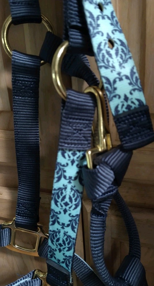 Weaver Leather Adjustable Patterned Nylon Horse Halter, Large,Demask 35-6786-P14