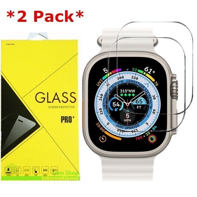 2Pack Tempered Glass Screen Protector for Apple Watch Ultra 49mm
