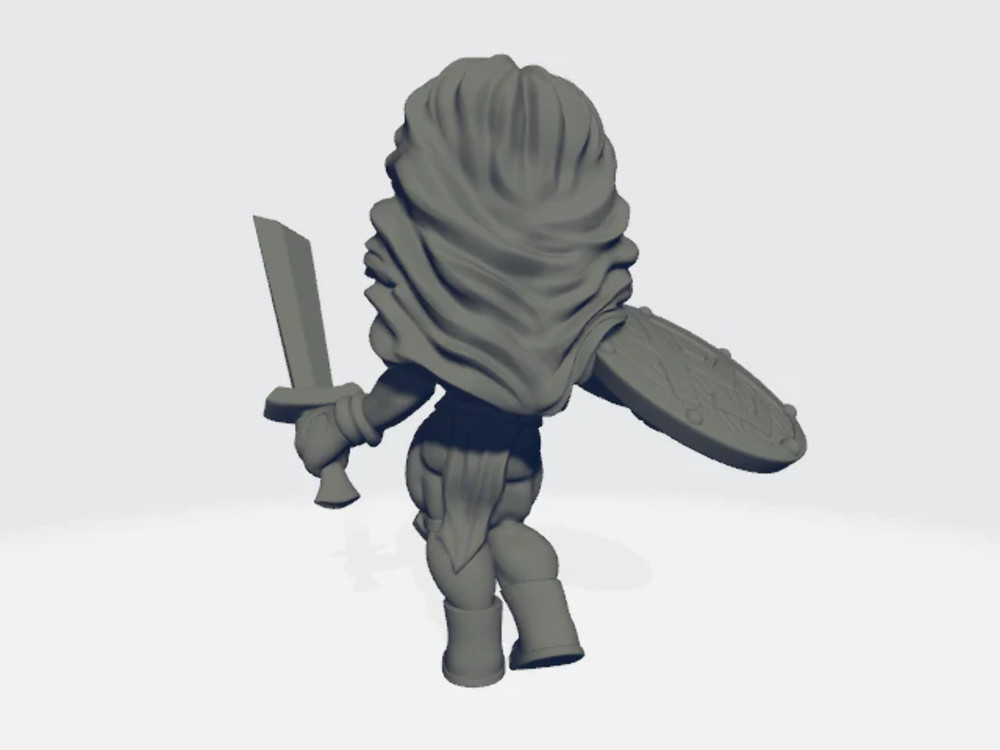 Chibiatures - Amazon Shield Sword Warrior #2