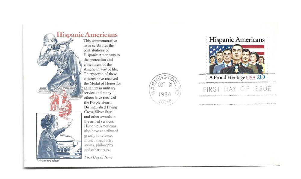 2103 Hispanic Americans, Aristocrat Cachets FDC