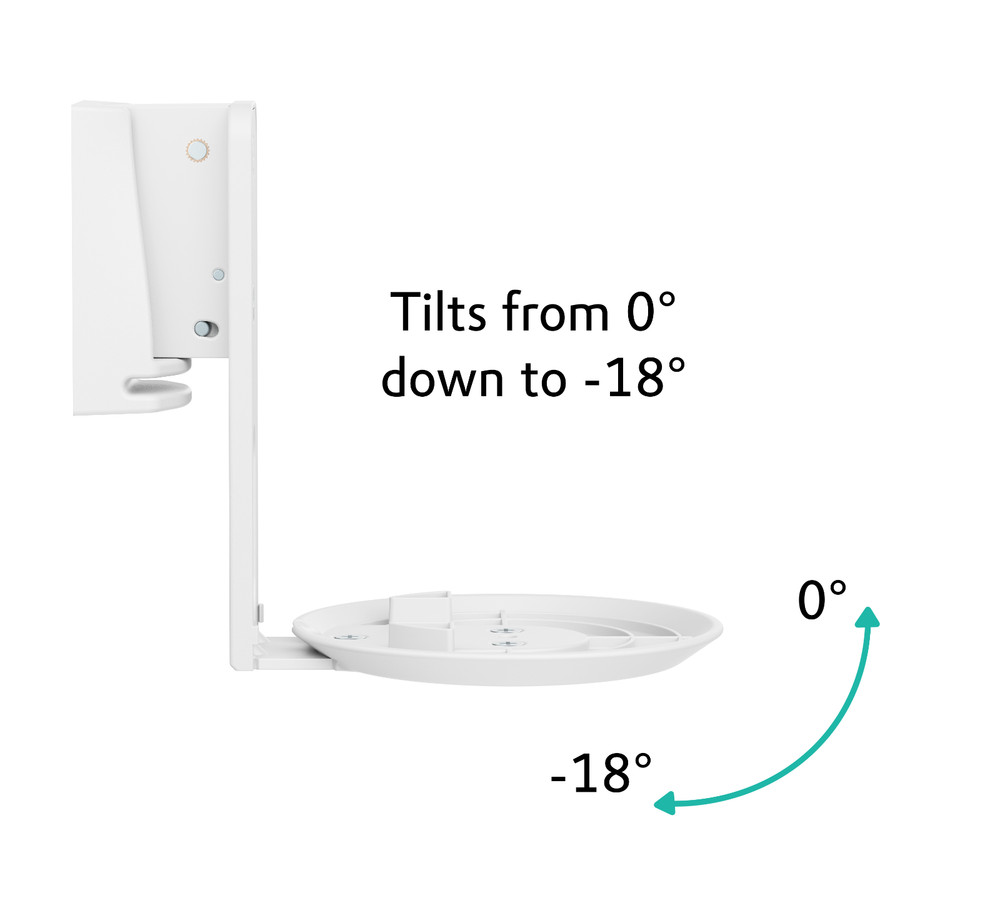 ynVISION Wall Mounts Compatible with Sonos ERA 100 & ERA 100 SL - White - 2 Pack