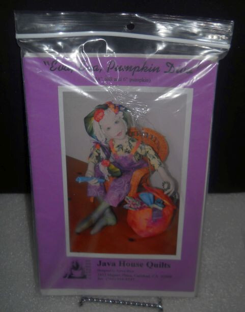 Java House Quilts Eva Eva Pumpkin Diva  Karen Brow Cloth Doll Sewing Pattern