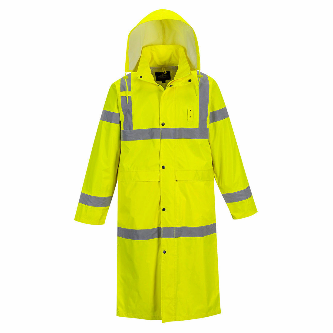 Portwest UH445 Mens Waterproof Raincoat Hi Vis Reflective Lightweight 48" Jacket