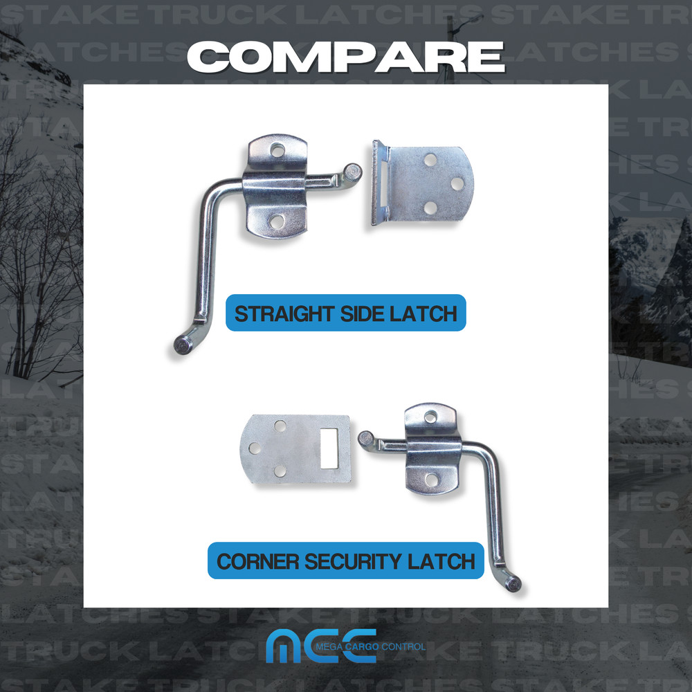 2 Pack Straight Side Gate Stake Bed Latch Bracket Set for Utility Trailer Sheds