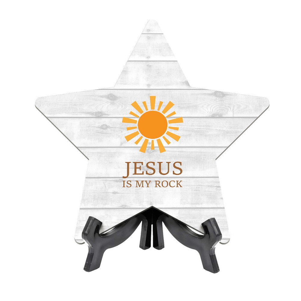 Religious Decor Star Table Sign Premium Sublimated Hardboard