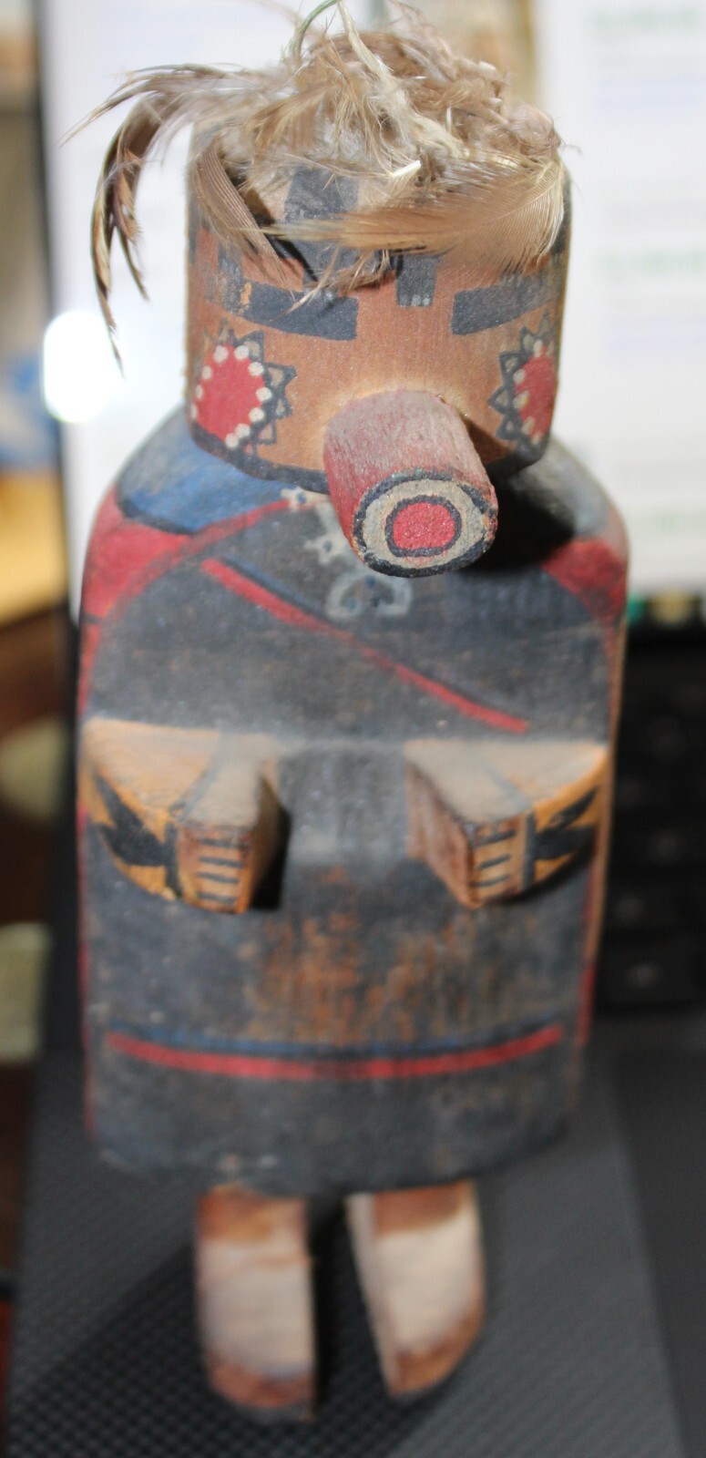 Antique 1910's Tall Painted Kachina Doll Southwestern Native American 7"