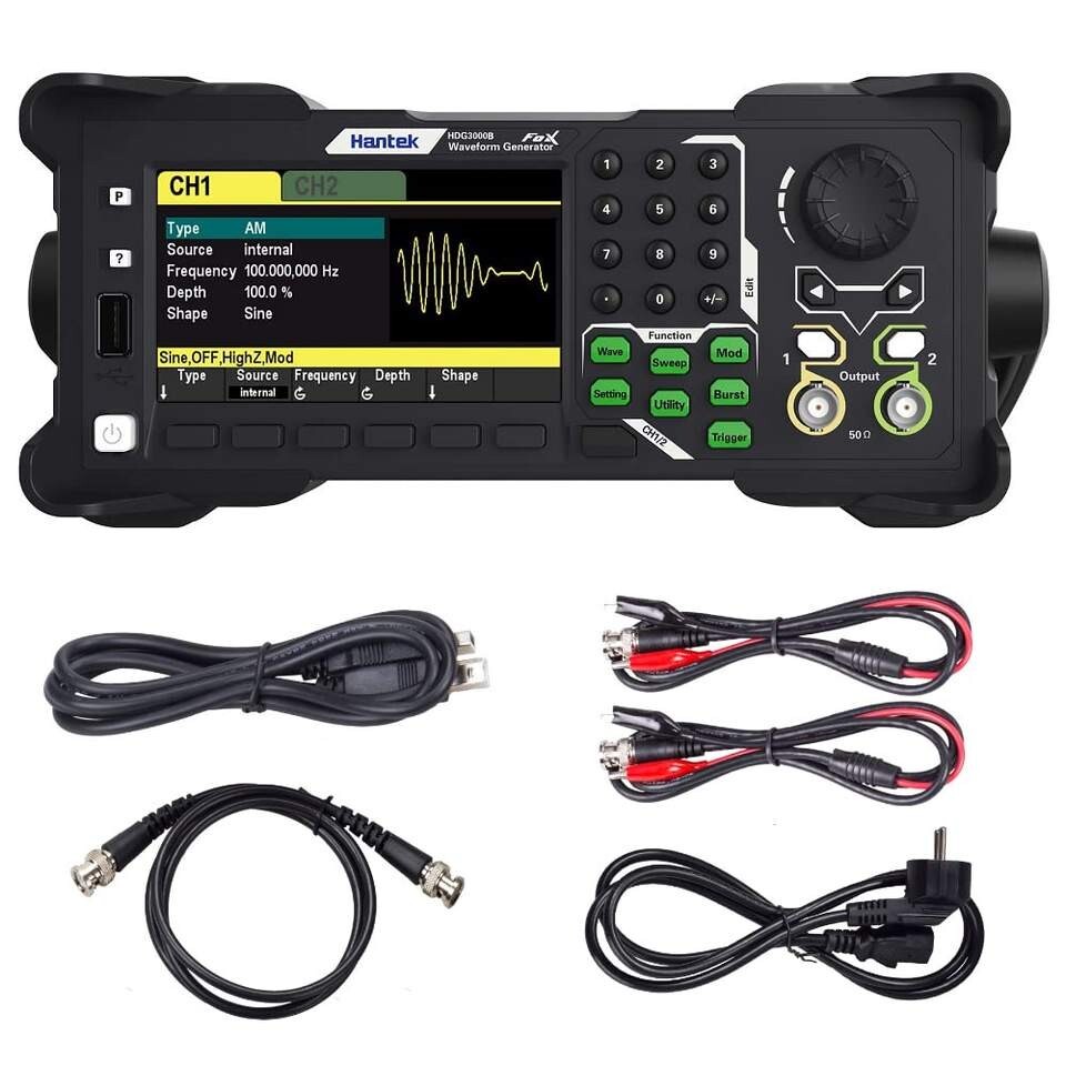 Hantek HDG3022B Function Waveform Generator 2CH 25MHz Pulse Freq Harmonic Meter