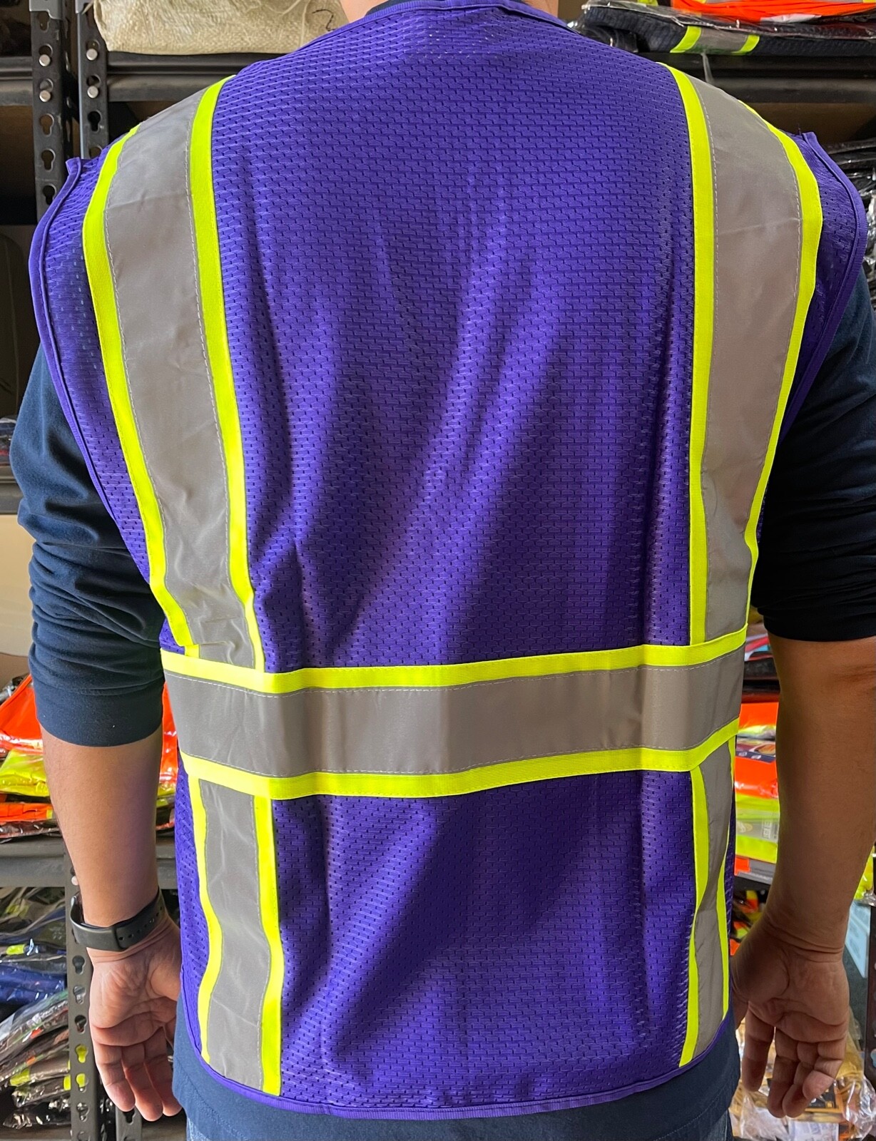 PurpleTwo Tones Safety Vest ,With Multi-Pocket Tool