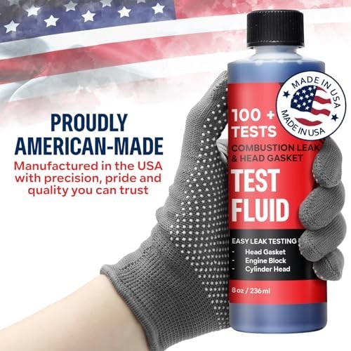 Engine Combustion Leak & Head Gasket Test Kit - 100+ Tests, 8oz Fluid, Quick Lea