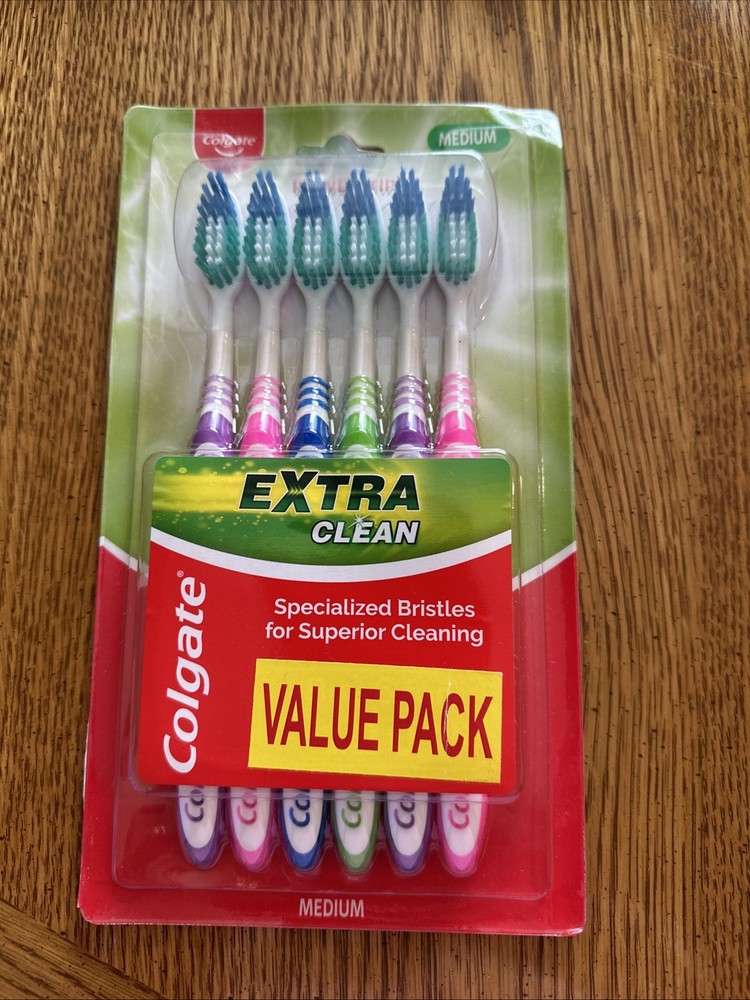 Colgate Power Tip Extra Clean Medium 6 Toothbrushes Value Pack