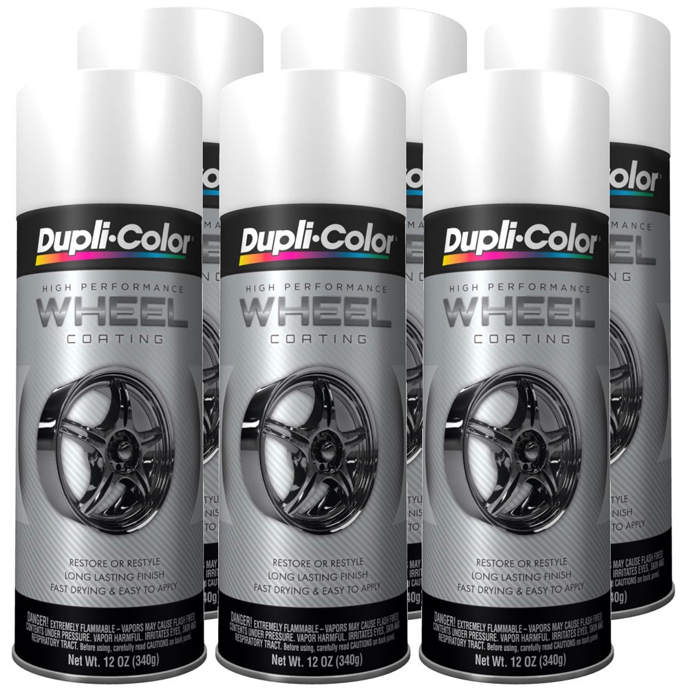 Duplicolor HWP100 (6-Pack), High Performance Wheel Paint, White, 12 oz Aerosol