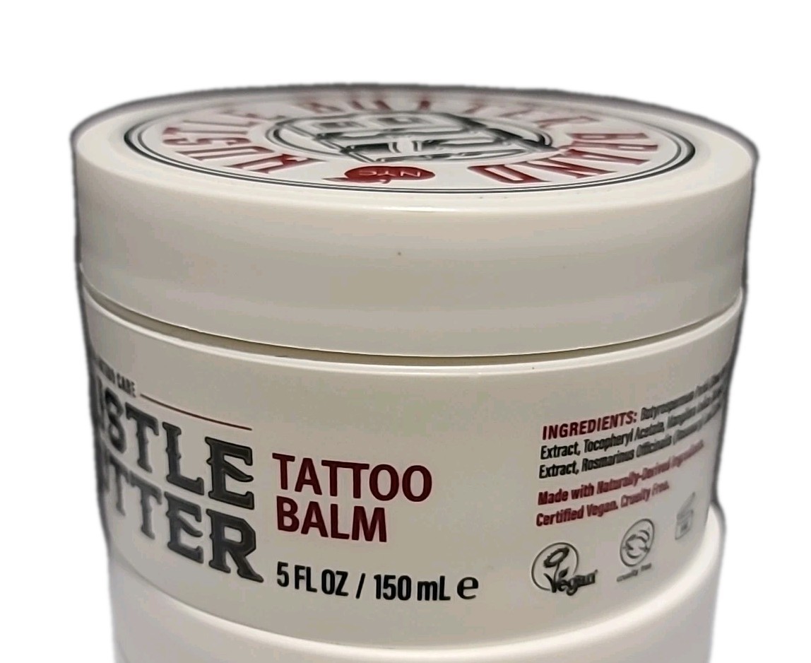 HUSTLE Butter Brand TATTOO BALM 5 fl oz / 150 mL • VEGAN • EXP : 03/2027