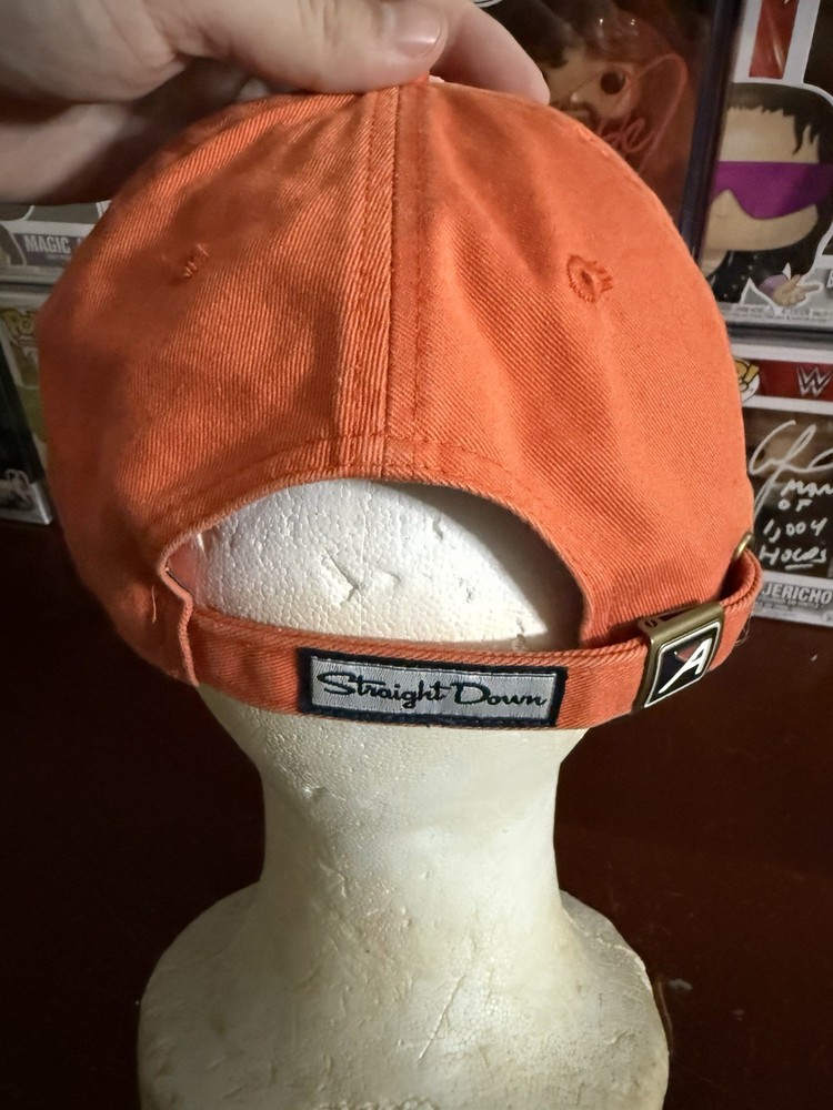 Straight Down Golf Hat / Cap Strapback - Orange