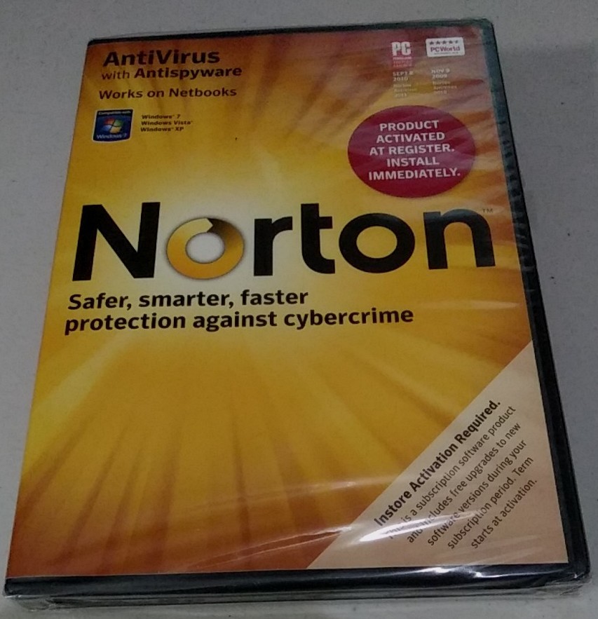Norton AntiVirus 2011 with AntiSpyware by Symantec for Win 7/Vista/XP NEW SEALED