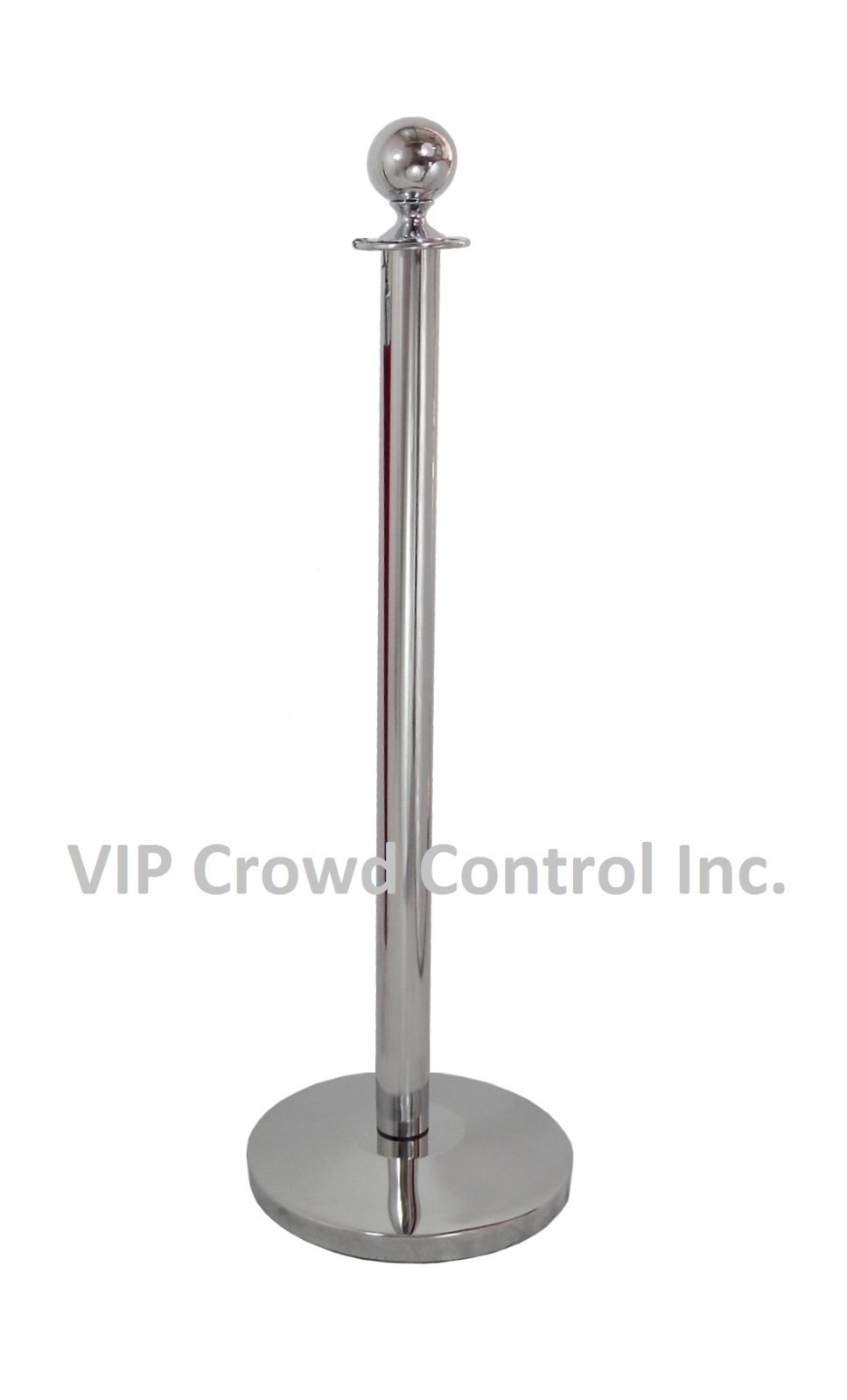 ROPE STANCHION, 10 PCS SET, CROWN TOP, MIRROR POLISH S.S. 12" DOMED BASE