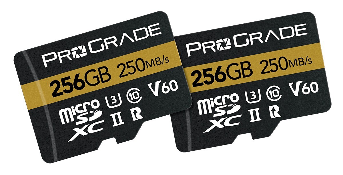 ProGrade 256GB UHS-II microSDXC w/ SD Adapter (2-Pack) Sony Canon Nikon