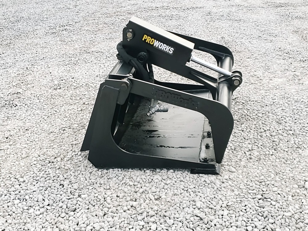 48" Solid Bottom Bucket Grapple Attachment Fits Mini Skid Steer Bobcat MT