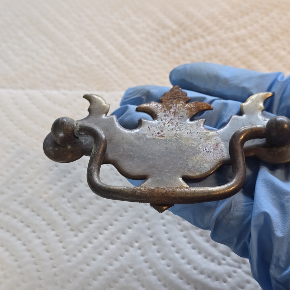 Brass Chippendale Phyfe Vintage Antique Drawer Pull Colonial hardware 3”centers