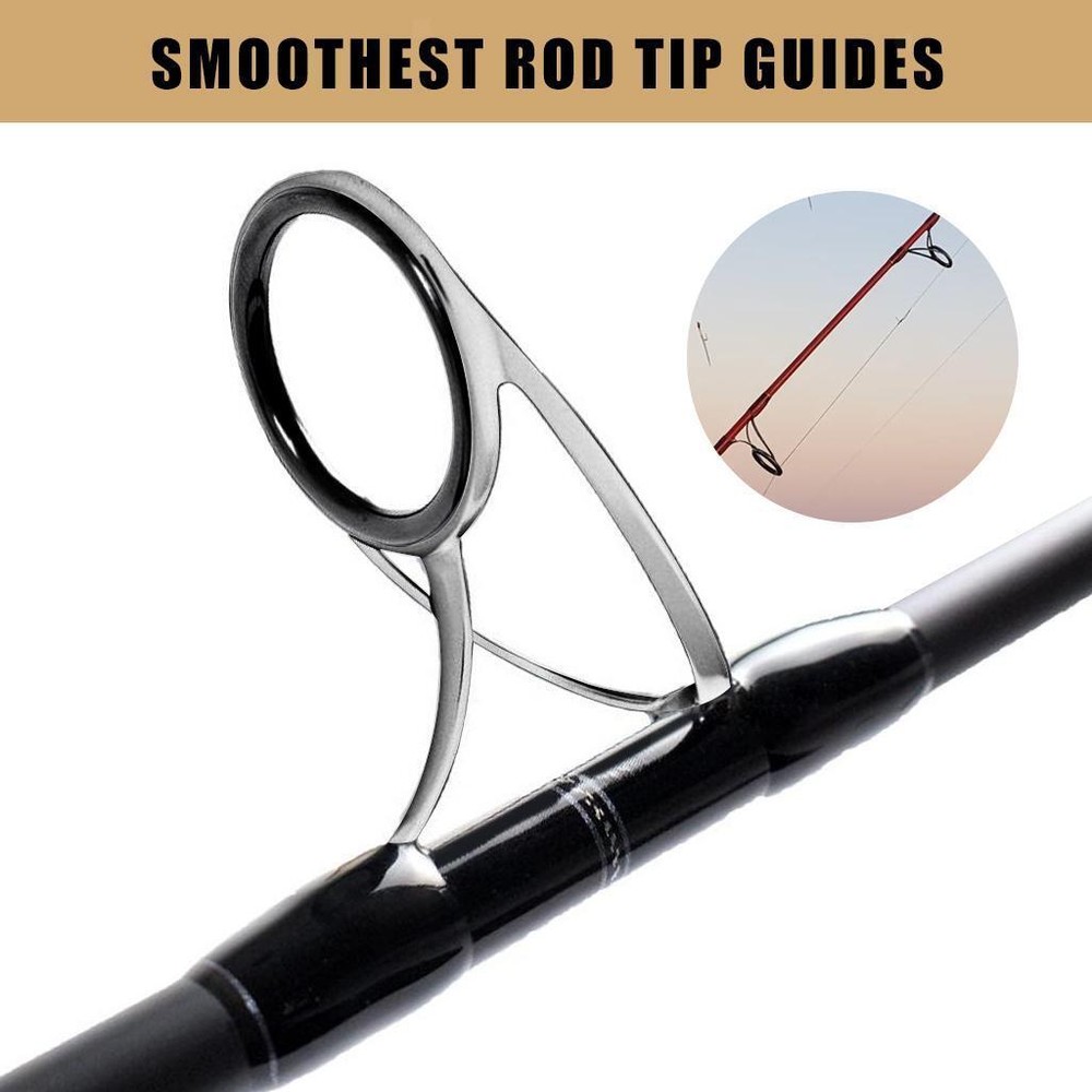 11x Rod Guide Set ilding Wrapping 9FT 4-6WT Hard Snake Guide Tips Hook