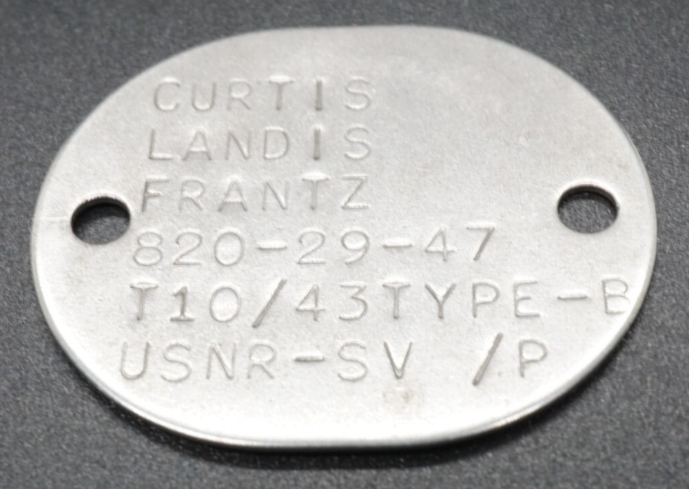 WWII 1943 Navy Dog Tag T10/43