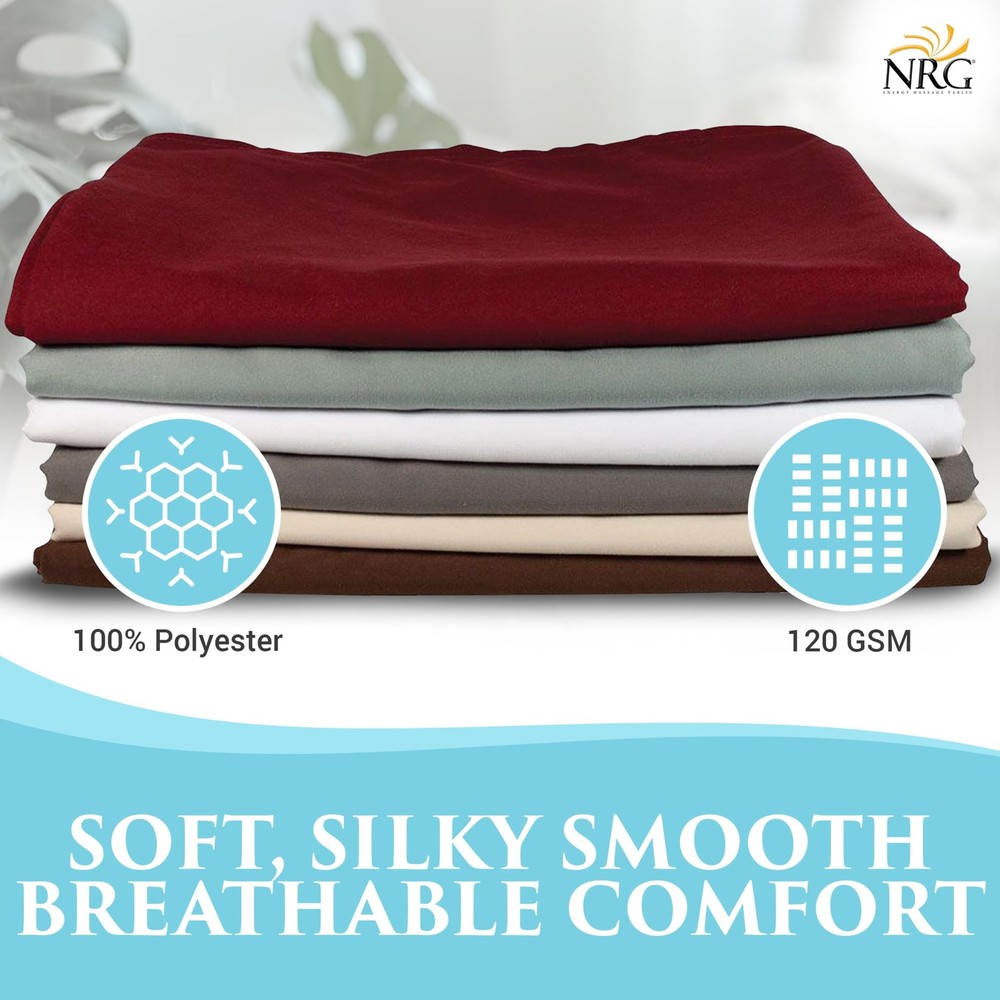 Premium Microfiber Fitted Massage Table Sheet, Single Sheet - 100% Double Bru...