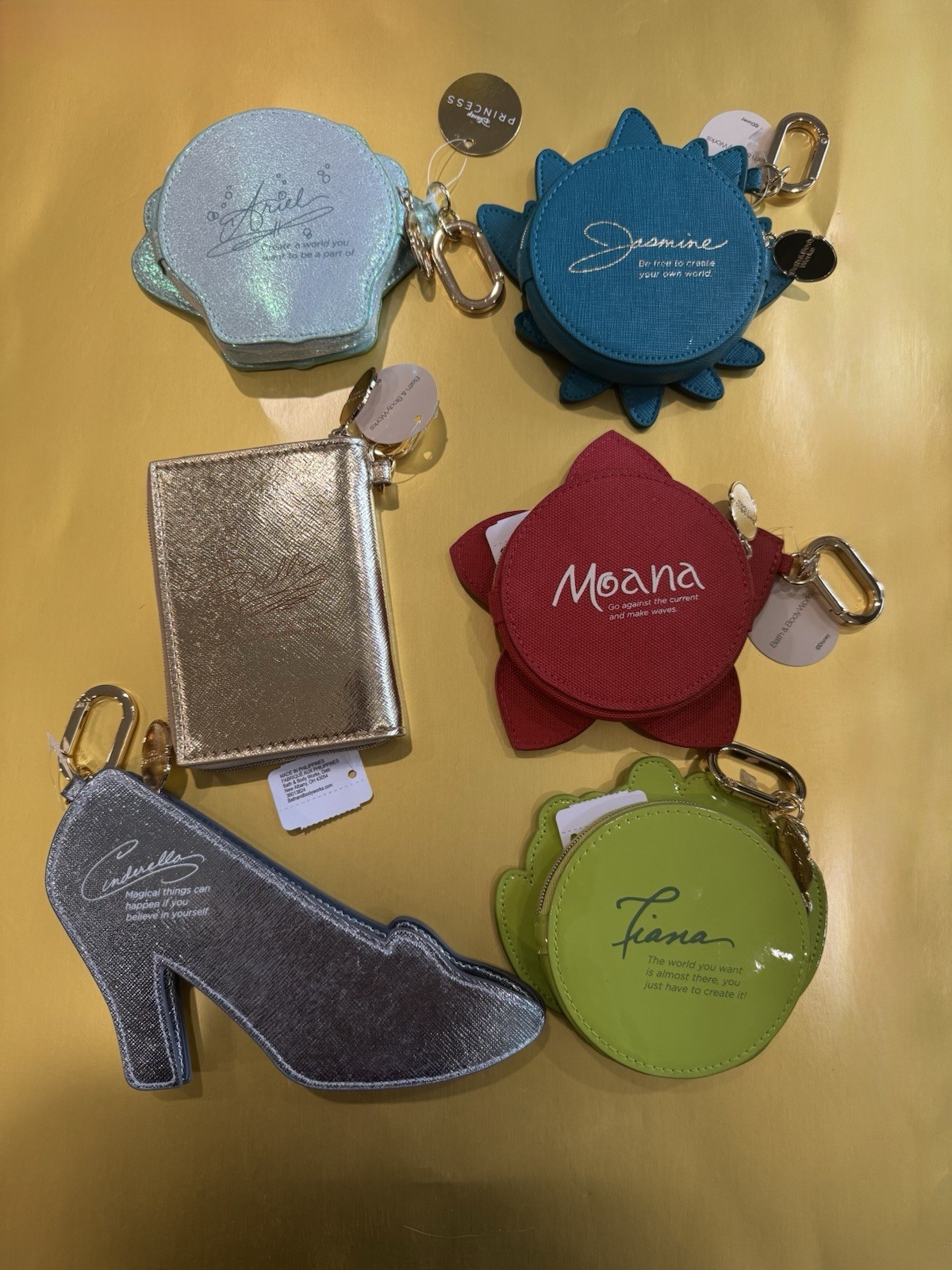 NEW - VHTF Bath & Body Works Disney Princess I & II Releases Coin Purses