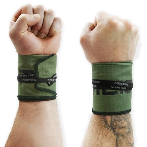 Lockdown Wrist Wraps - Adjustable Non-Stretch Support for Ranger Green