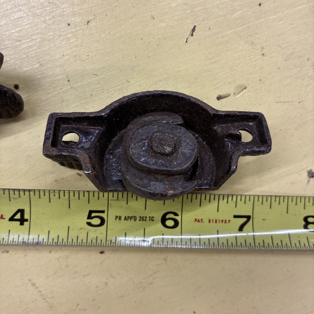 TWO Antique Window Sash Lock Latch no keeper