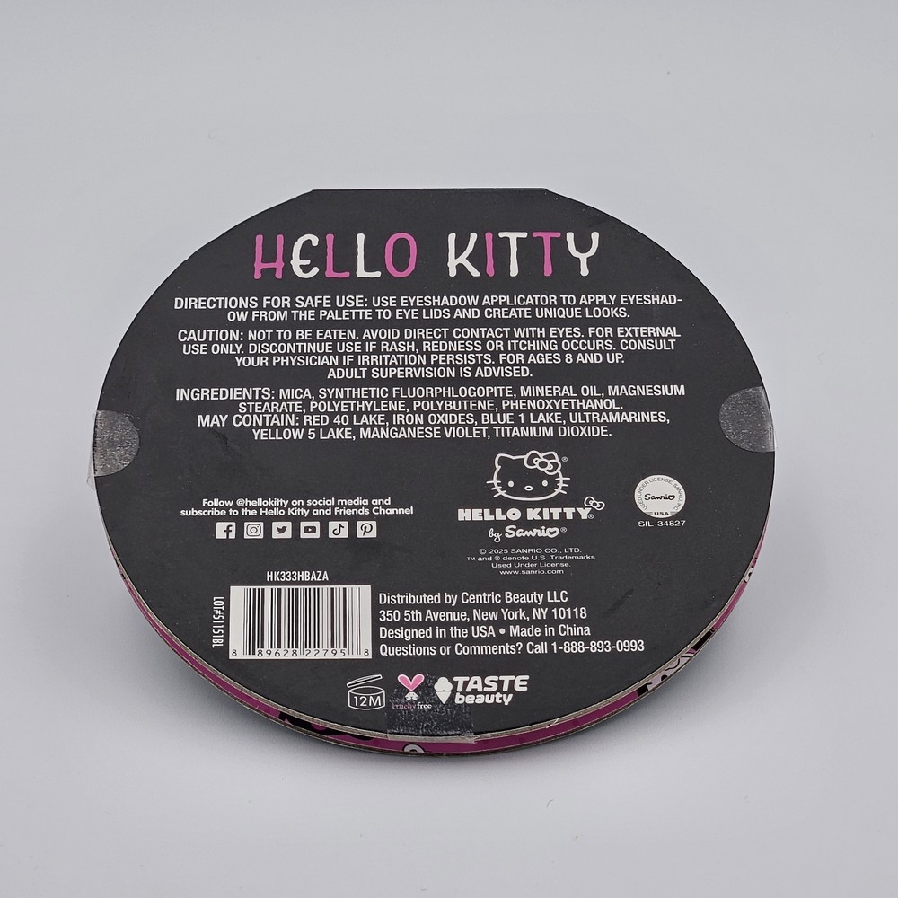 Hello Kitty Halloween Themed 9 Eyeshadows Flavored Lip Gloss & 4 Piece Brush Set