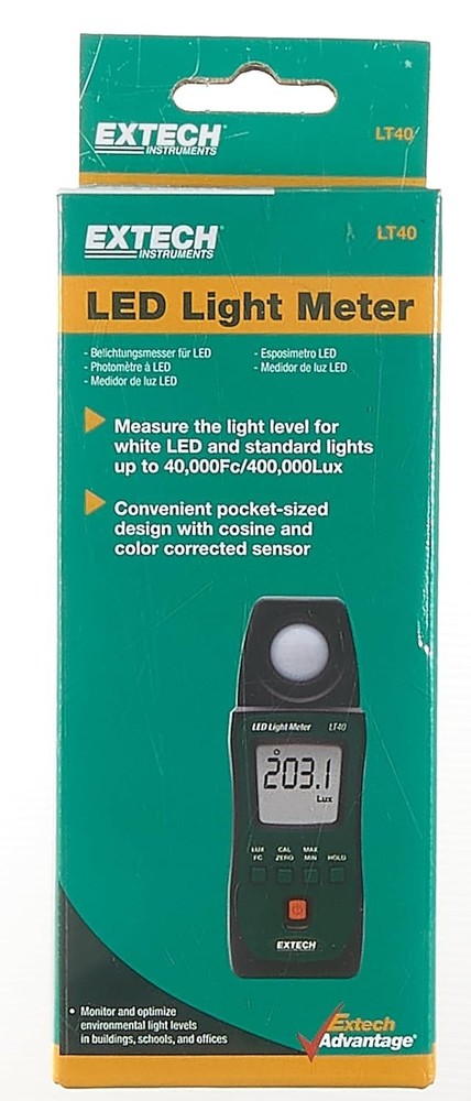 User-Friendly LED Light Meter with Backlit Display - Excellent for Professionals