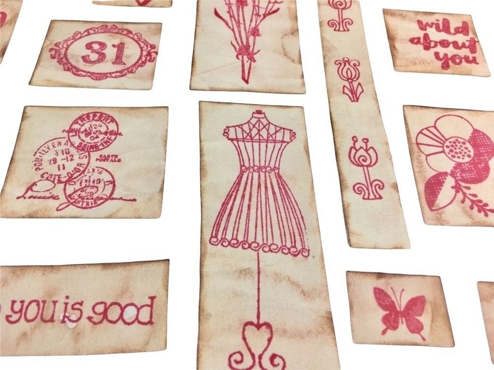 Junk Journal Romance Theme Ephemera Rustic Die Cuts Set 30 Pcs u Scrapbooking E