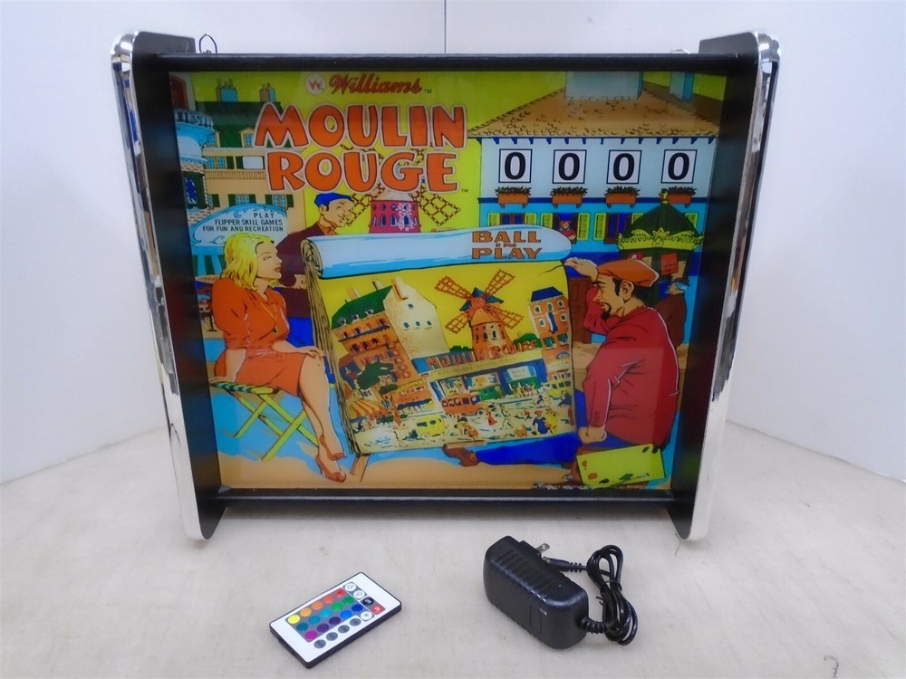 Williams Moulin Rouge Pinball Head LED Display light box
