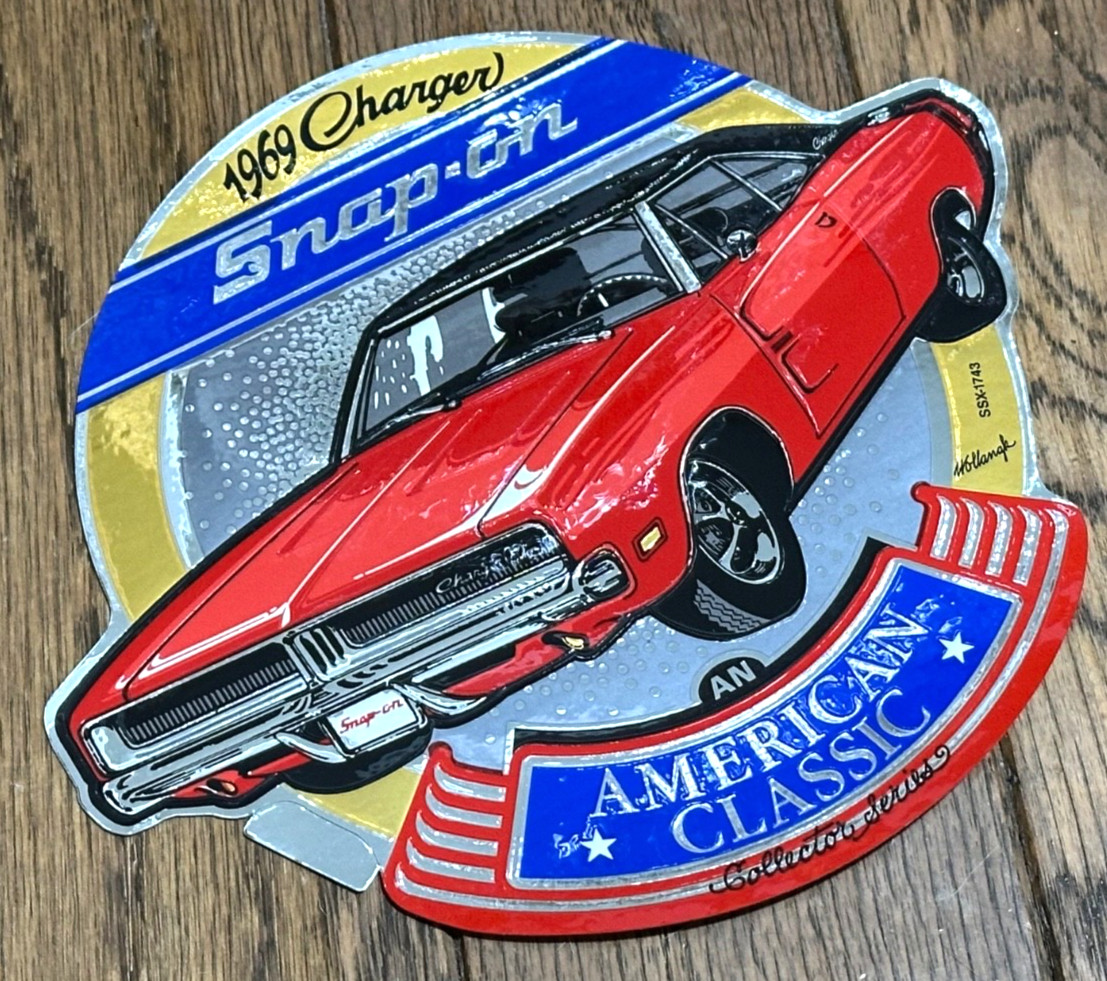 SNAP On Tools 1969 Red Dodge Charger American Classic Mopar Sticker Decal Hotrod