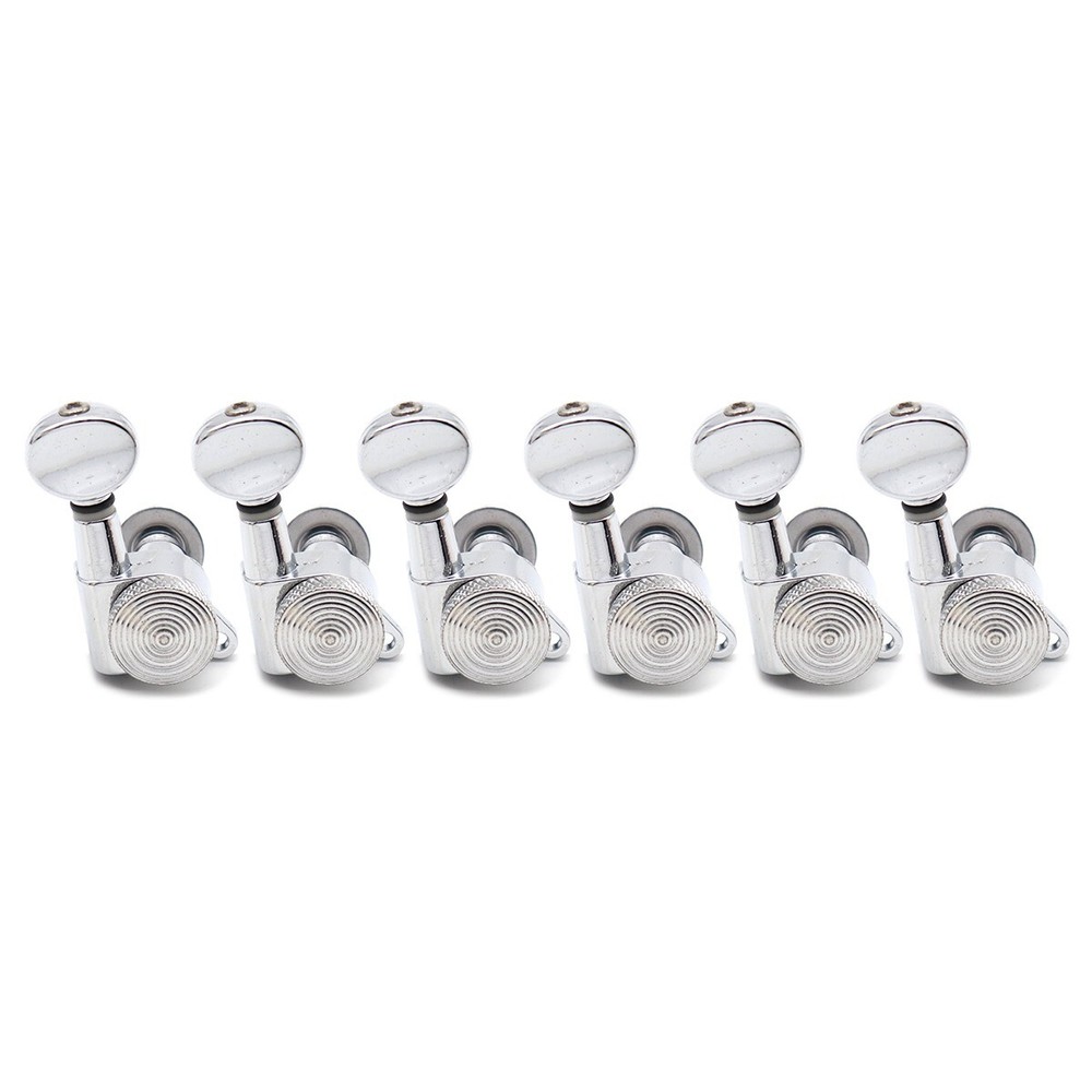 Right 6 Strings Chrome Electric Guitar Locking Tuning Pegs Tuners Machine Heads