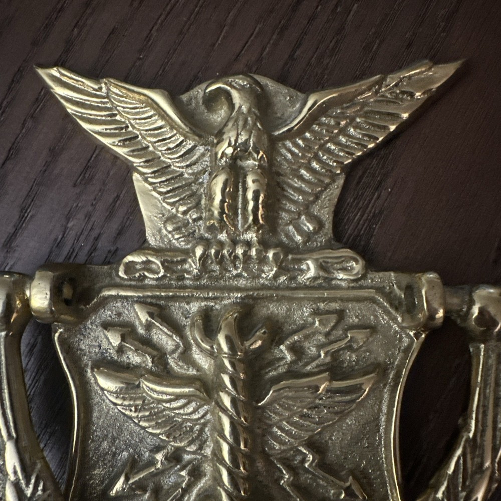 MSR Solid Brass US Air Force Door Knocker Eagle With Hardware