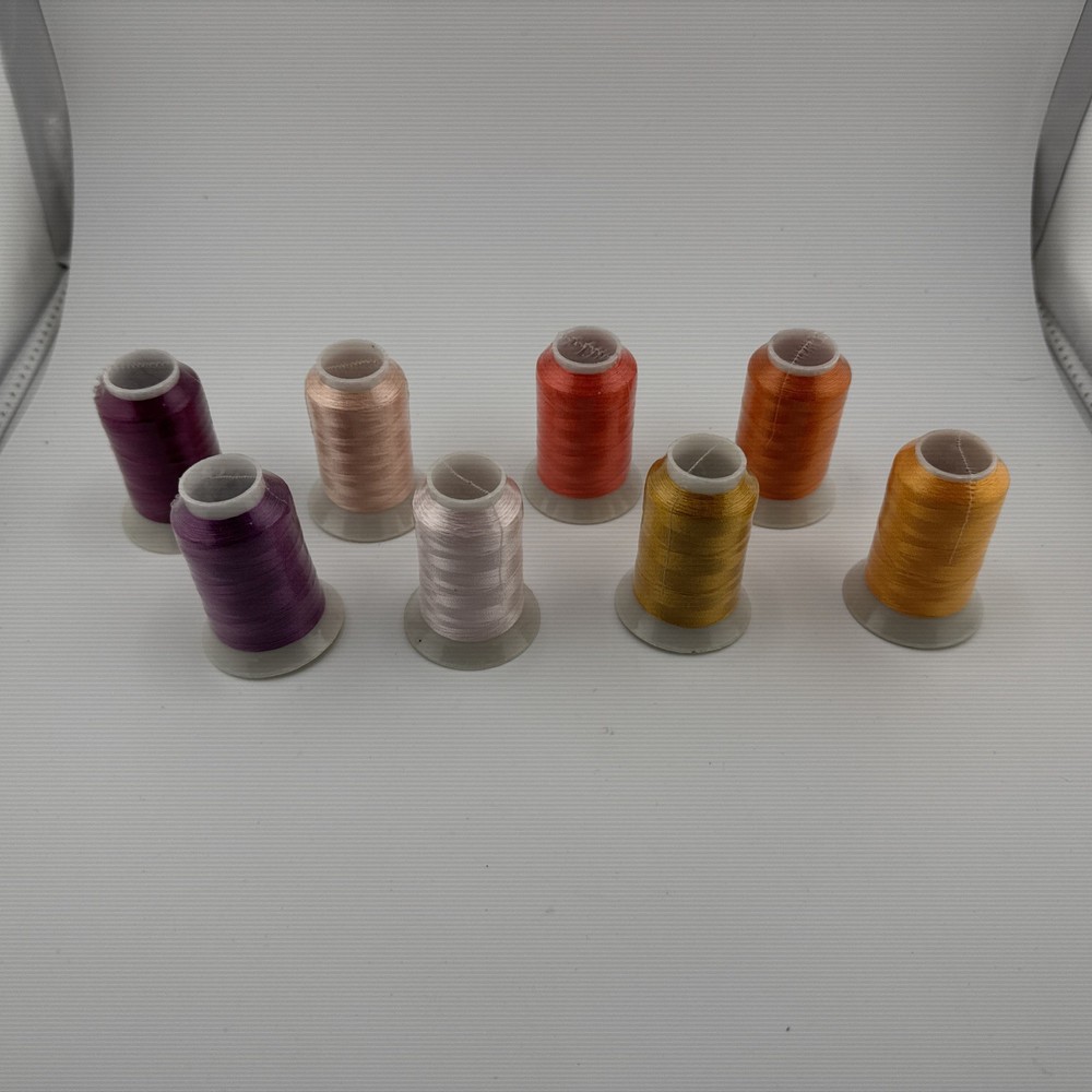 Embroidery Machine Polyester Thread 8 Rolls  Assorted Colors 550yds