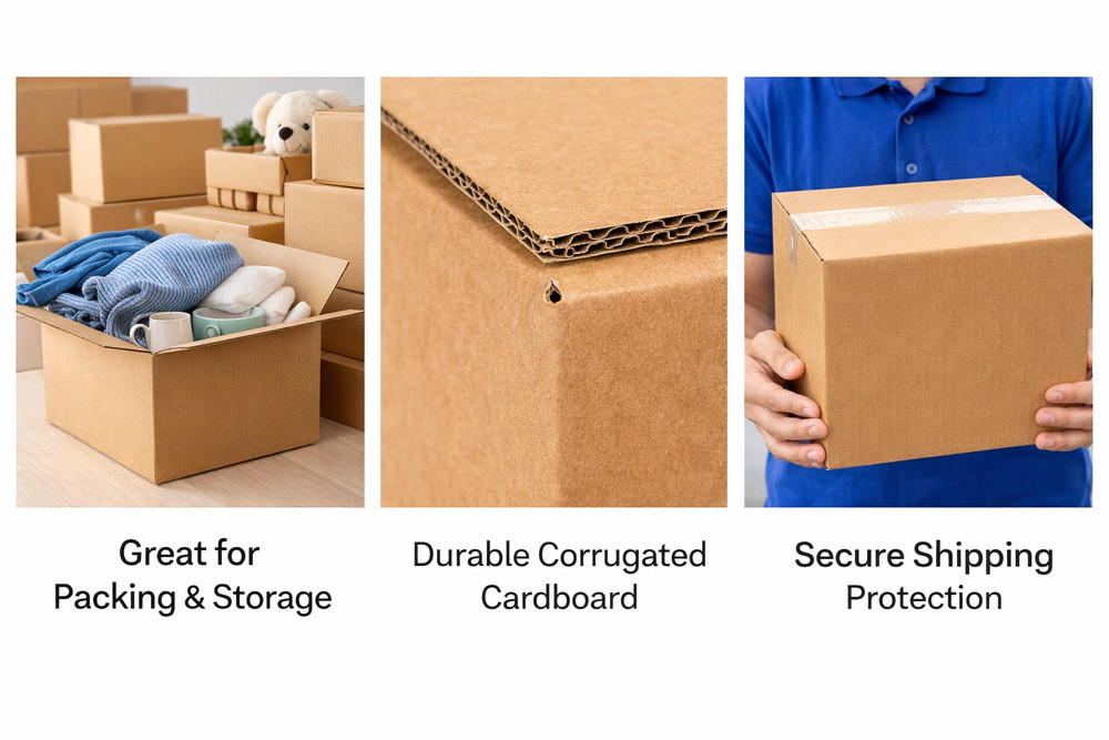 8x6x4 Shipping Boxes Corrugated Cardboard Mailer Packing Boxes 100 Pack