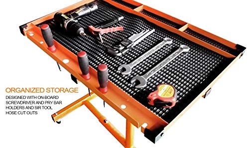 ES8 Heavy duty Adjustable Work Table with drawers, Rolling Tool Tray with